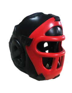 Casco con reja Piel
