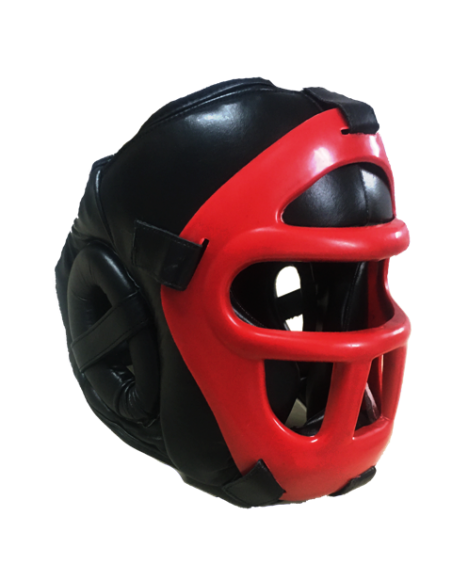 Casco con reja Piel