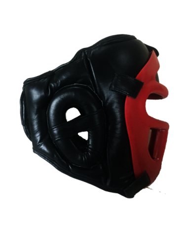 Casco con reja Piel
