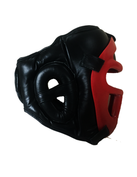 Casco con reja Piel